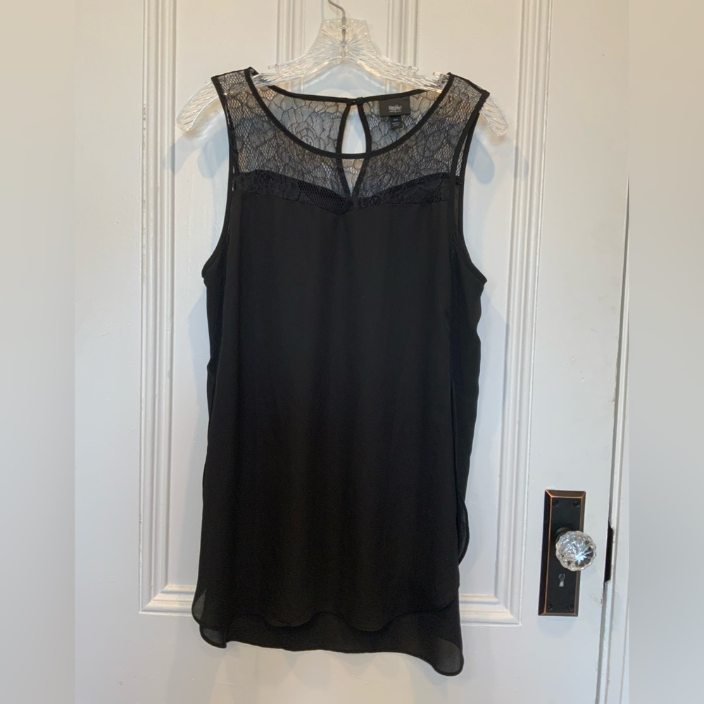 Mossimo Supply Co. Black Lace Tank Top - Size M